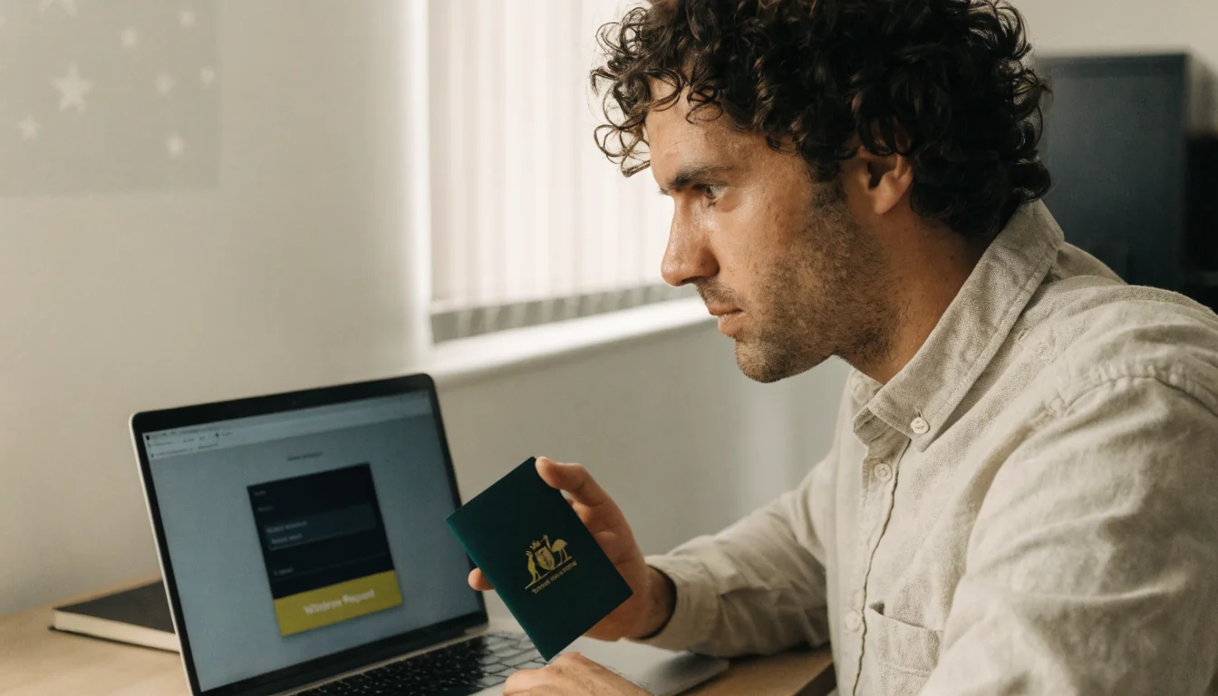 Player showing ID while requesting withdrawal on laptop